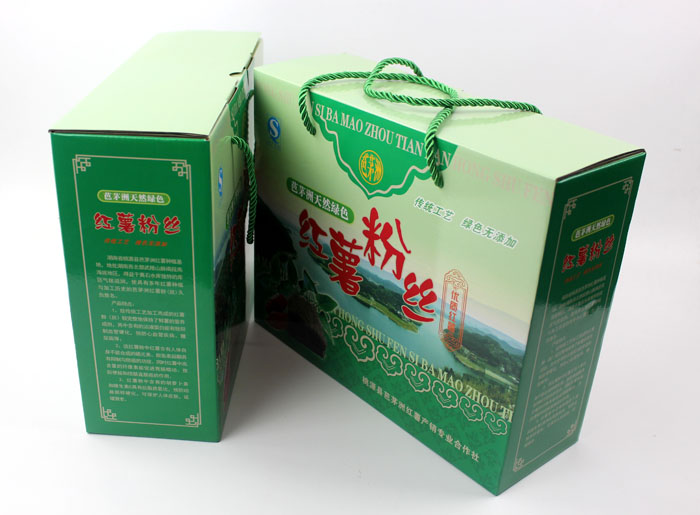 定制禮品包裝盒，長沙包裝廠力助桃源縣芭茅洲“紅薯粉絲”檔次倍增